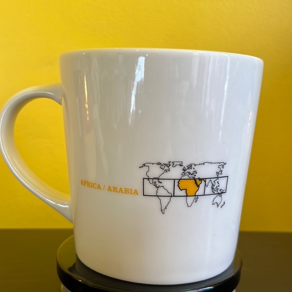 Starbucks 2005 Coffee Mug Kenya Africa Arabia Map Elephant 16 oz Tea Cup Yellow - Picture 4 of 10